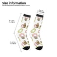 thumbnail image 2 of Fuzoiu Donut Sloth Print Kids Socks For Boys Girls,Grip Crew Socks with Non Slip,Lightweight Stretch Crew Socks,Toddlers Crew Boot Socks, 2 of 5