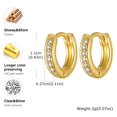 thumbnail image 7 of VNOX 18K Gold Plated Cubic Zirconia Huggie Cuff Earrings for Women, 7 of 7