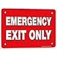 thumbnail image 3 of Emergency Exit Only Signs – 1 Pack 10x7 Inch – 100% Rust Free .040 Aluminum Signs, Laminated for Ultimate UV, Weather, Scratch, Water and Fade Resistance, Indoor and Outdoor, 3 of 4