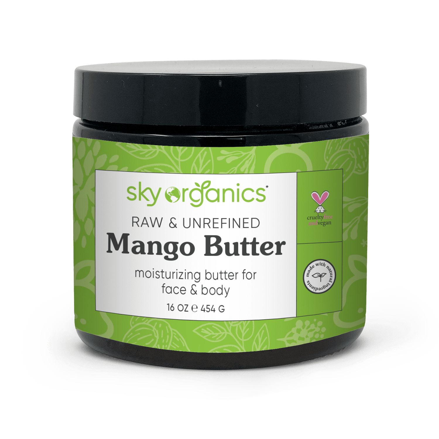 Buy Mango Butter 16 oz by Sky Organics Raw 100 Pure Unrefined Mango