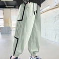 thumbnail image 5 of WAVSUF Boys Jogger Pants with Pockets Elastic Waist Quick Dry Summer Breathable Sports Hiking Pants Green Size 8, 5 of 7
