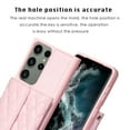 thumbnail image 4 of ELEHOLD Crossbody Wallet Case for Samsung Galaxy S22 Ultra, Soft PU Leather Card Holder Magnetic Flip Folio Purse Case with Lanyard for Samsung S22 Ultra,Pink, 4 of 6