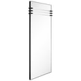 thumbnail image 3 of "Acrylic Accent Rectangular Wall Mirror",30"x72" Mirror Featuring Three Clear Acrylic Accent Rails, on a Black Iron Frame, 3 of 12