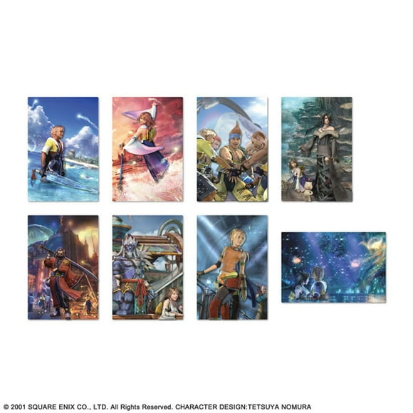 Final Fantasy X Carte d'Art Visuel Claire Ensemble de 8