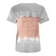 thumbnail image 5 of Día de la Independencia Moda Mujer Casual Cuello redondo Manga corta Impreso Señoras Tops Blusa Pompotops hkajfhjk467307, 5 of 5