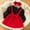 w93# Black367, variant on Wuxian Kids Christmas Outfit Puff Sleeve Cute Bow Ruffle Skirt Suspender Dress With Headbands Stylish Fall Winter Outfits,Black,9-12 Months