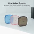 thumbnail image 2 of Transparent Slim Retainer Holder, Small Travel Night Guard Case Fits in Pocket, Stylish Retainer Case with Vent Holes, Sleek Compact Aligner Case Compatible with Invisalign (Pink), 2 of 6