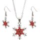 thumbnail image 4 of 1 juego de pendientes de copo de nieve navideño, collar con colgante de copo de nieve navideño, joyería de regalo, 4 of 7