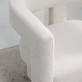 thumbnail image 3 of Beige Modern Bouclé Accent Chairs, Set of 2, Fully Upholstered Minimalist Side Chairs, 3 of 13