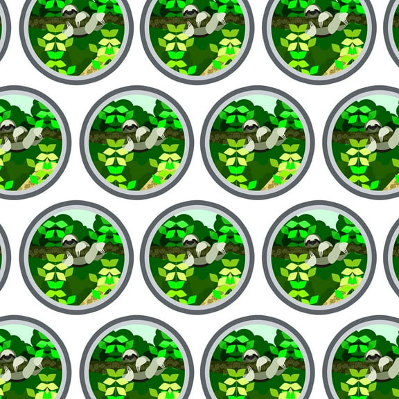 Geometric Sloth Premium Gift Wrap Wrapping Paper Roll