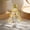Yellow, variant on Hand‑Glass Christmas Tree Tabletop Figurine,Clear Art Glass Xmas Tree Statue with Golden Star Topper & Colorful Ornament Dots, Festive Holiday Centerpiece for Christmas Decorations