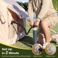 thumbnail image 4 of KAMEROUT Inflatable Tent for Camping, 4-6 Person Blow Up Tent with Pump, All-Weather Luxury Air Tent House with Mesh, 1-Person Quick Setup Waterproof Oxford Glamping Tent for Family, Khaki, 4 of 10