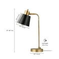 thumbnail image 6 of Globe Electric 18" Matte Brass Black Metal Shade Desk Lamp, 6 of 9