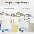 thumbnail image 2 of 12 Pcs Shower Curtain Hooks, Metal Shower Curtain Rings Rust Proof, Double Sided Shower Curtain Hooks for Shower Curtain Liner Smooth, 2 of 7
