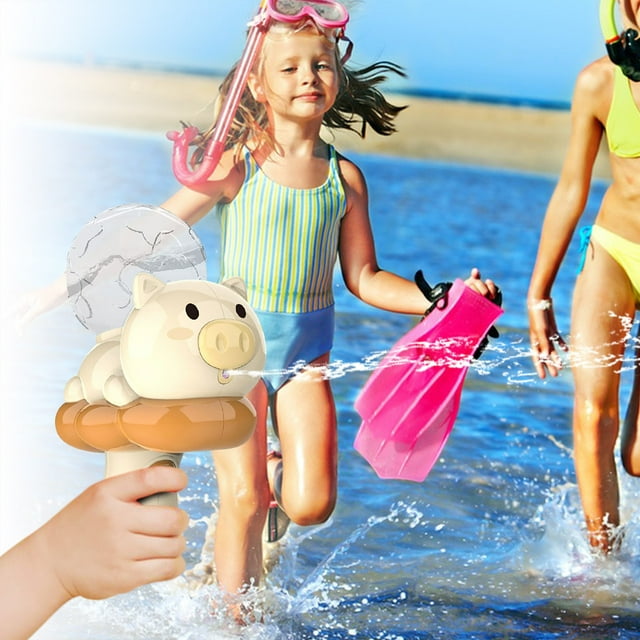 Juguetes de piscina, juguetes para bebés, juguetes para niños pequeños Lindo juguete de agua de cerdo automático para niños eléctrico continuo