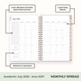 thumbnail image 5 of Blue Sky The Everygirl 2026-2027 Weekly and Monthly Academic Year Planner Calendar, July 2026 - June 2027, 5" x 8", Flexible Cover, Wirebound, Storage Pocket, Includes Stickers, Bengala Desert Rose, 5 of 10