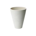 thumbnail image 2 of algreen 16429 round taper ribbed planter, white, 2 of 2