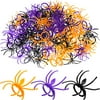 Boao 120 Pieces Spider Rings Plastic Cupcake Topper Halloween Party Favors (Multicolor)