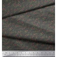 thumbnail image 2 of Soimoi Gray Georgette Viscose Fabric Rose Floral Decor Fabric Printed Yard 44 Inch Wide, 2 of 3