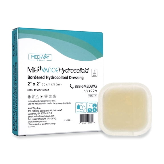 MedVance Hydrocolloid Wound Dressing - Waterproof Hydrocolloid Bandages for Wounds