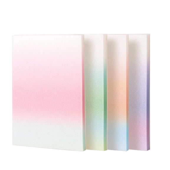 Glitter Sticky Notes, 4/6/8 Packs Glitter Notepad Sticky Notes, 3 * 3″ Transparent Self-Stick Note (4 Packs-B)