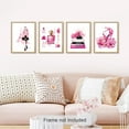 thumbnail image 3 of PixonSign Adhesive Wall Art Fashion Sketch Paris France Eiffel Tower Perfume Posters, Set of 4 Pink Preppy Room Digital Art Minimalism Modern Canvas Prints for Home Decor - 8"x10", 3 of 5