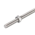thumbnail image 4 of Uxcell 6Pack M8 x 350mm Fully Threaded Rod w 6Pack Hex Nuts, 1.25mm Pitch 304 Stainless Steel Right Hand Threaded Rod, 4 of 7