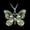 Green, variant on Vintage Multicolor Butterfly Necklace Bohemian Multicolor Enamel Butterfly Necklace Rhinestone Butterfly Pendant Necklace Chain Enamel Ethnic Costume Jewelry for Women