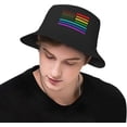 thumbnail image 6 of Bucket Hats Fashion Sun Cap Packable Outdoor Fisherman Hat for Women and Men Rainbow Pride Bucket Hats, 6 of 8
