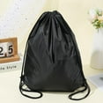 thumbnail image 3 of 2 Pcs Black Drawstring Bag Waterproof String Backpack Cloth Lightweight Gym Storage Draw Strings Back Cinch Sack Knapsack, 3 of 7