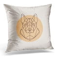 thumbnail image 1 of BOSDECO Black Geometric Dog Shepherd Head in Polygonal Style Triangle of for Use As and Brown Abstract Pillowcase Pillow Cover Cushion Case 16x16 inch, 1 of 1