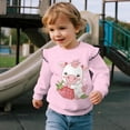 thumbnail image 4 of Garronmavis Cute Cow Kids Pullover Clothes Fashion Strawberry Casual Long Sleeve Fall Winter Tops Lightweight 3T Clothes for Girls Warm Kids Sweatshirts Pullover for Outdoor Activities, 4 of 7
