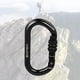 thumbnail image 4 of Mosquetones de escalada Cola 25KN Clips de Mosquetón de bloqueo grandes y resistentes Negro, 4 of 8