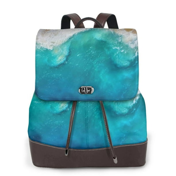 Fotbe Beach Mochila Bolso con Estampado para Mujer, Mochila Antirrobo de Nylon Impermeable, Bolsa Ligera de Hombro