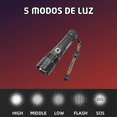 thumbnail image 3 of Lampara Táctica T9-102 Recargable Potente Militar, 3 of 9