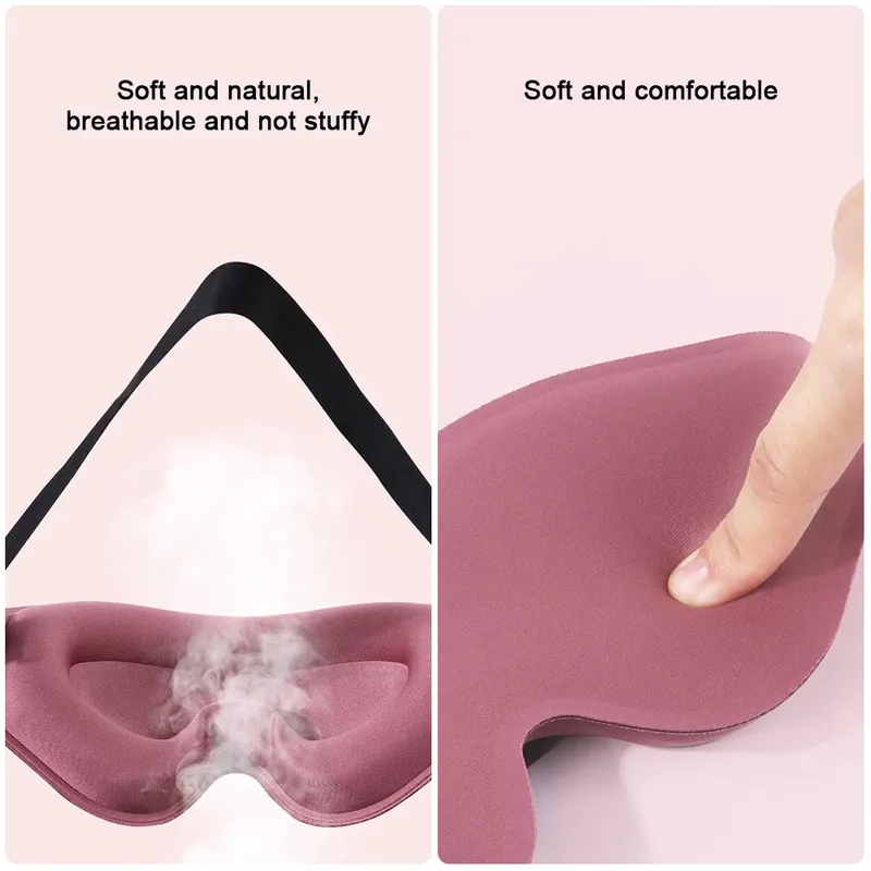Blackout Eye Mask 3D Deep Contoured Sleep Mask Lash Extensions No Pressure Blindfold Sleeping Eye Mask Women Men Side Sleepers