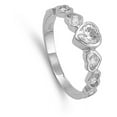 thumbnail image 4 of CHOOSE YOUR COLOR White CZ Heart Shape Love Ring 925 Sterling Silver Band Jewelry Female Size 8, 4 of 4