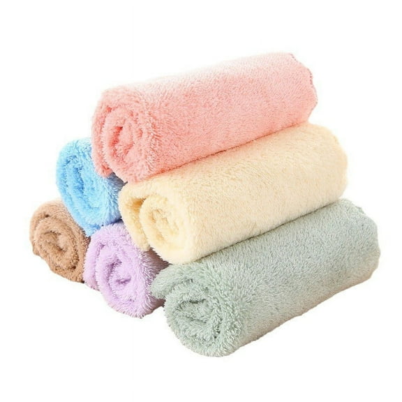 6-Pack Towel Face Washcloth Facial Wash Cloth Microfiber Makeup Remover Cleaning Cloths Cleansing Fast Drying Reusable Tower ?