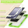 thumbnail image 3 of ELEHOLD Full Body Protection Case for Samsung Galaxy Tab A9 Plus 11 Inch (SM-X210/X215/X216/X218),Heavy Duty 3-Layer Case with Screen Protector Kickstand Cover with Shoulder Strap,Green, 3 of 8
