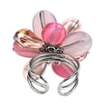 thumbnail image 5 of Charming Pink Cluster Mix Stone Adjustable Statement Ring, 5 of 6