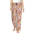 thumbnail image 1 of Fotbe Fall 70s Groovy Hippie Pantalones de Pijama para Mujer, Pantalones de Dormir, Pantalones Pj con Cordón y Bolsillos-Large, 1 of 6