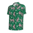 thumbnail image 2 of Balery Tropical Leopard Printed Men’s Short Sleeve Polo Shirt, Midweight Men's Shirt,Golf Polo shirts -Small, 2 of 9