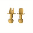 thumbnail image 4 of Baby Cartoon Bear Shape Silicone Spork, Baby Training Tableware, Complementary Food Grade Silicone Small Spork, 4 of 4
