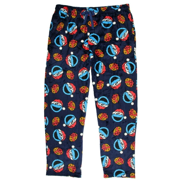 MJC - Sesame Street Santa Cookie Monster Christmas Men's Plush Lounge