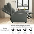 thumbnail image 4 of YRLLENSDAN Recliner Chair for Living Room Home Theater Seating Single Reclining Sofa Lounge with Padded Seat Backrest (Grey), 4 of 7