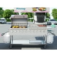 thumbnail image 4 of 72 in. 10-Burner Commercial Outdoor Propane Gas Grill With 36 in. Roll Dome Cover and 36 in. Griddle in Stainless-Steel, ETL Listed (CGKIT7-D36G36), 4 of 13