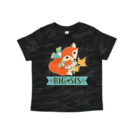 

Inktastic Big Sis Woodland Fox Sister Gift Toddler Toddler Girl T-Shirt