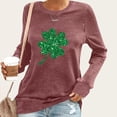 thumbnail image 2 of ameIAEA St Patricks Day Shirt Women Long Sleeve Printed Blouses 2025 Spring Crewneck Tops, 2 of 4