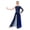 Navy Blue, variant on Big Girls Ballet Skirted Leotard Color Block Leotard Dress Lyrical Modern Dancewear Contemporary Dance Wear Purple 10