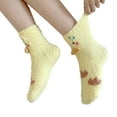 thumbnail image 6 of Warm Socks for Women Thermal Socks for Womens Coral Fleece Socks Stripe Socks Colorful Lightweight Athletic Socks Casual Socks Winter Socks Soft Warm Comfort Casual Funny Duck Print Socks, 6 of 7